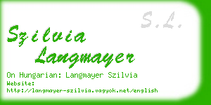 szilvia langmayer business card